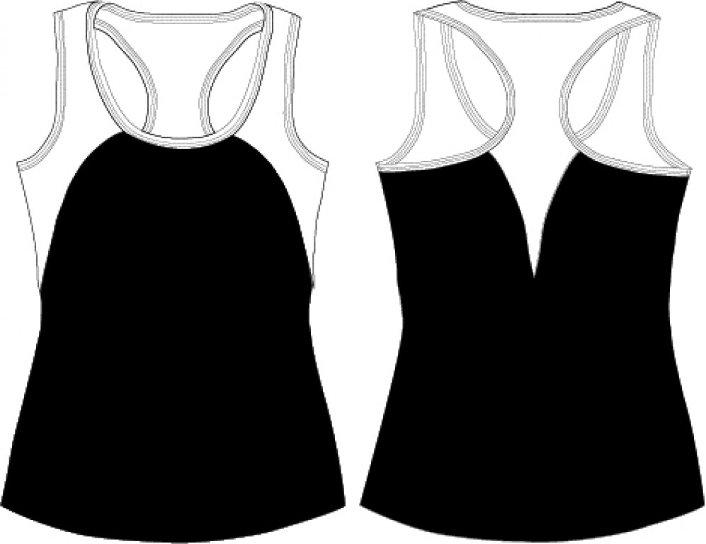 Plus Size Slice Racerback Tank