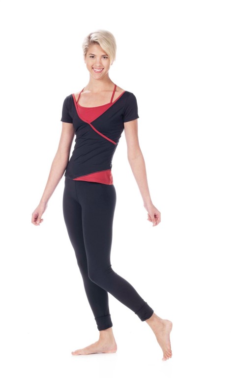 LAYERED CROSS BACK TEE