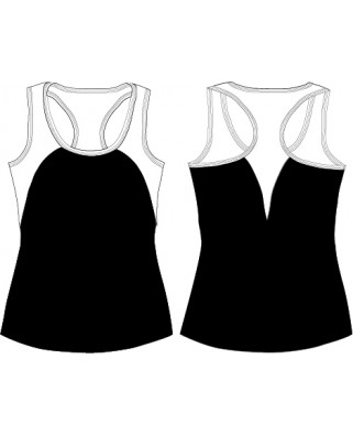 Plus Size Slice Racerback Tank